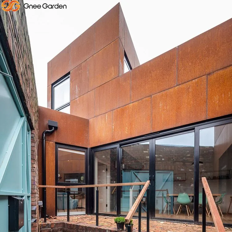 Korrugerad Corten Stål Beklädnad Paneler Byggnadsmaterial