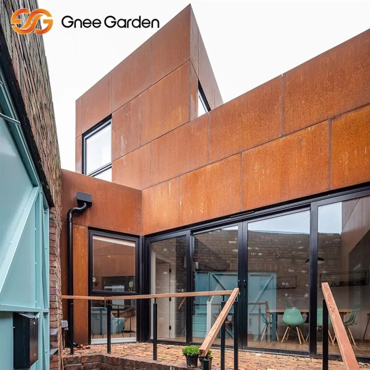 Corten Metal Panels låg underhållsstil