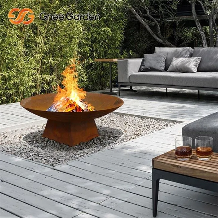 Corten Modern Grill Eldstad Design