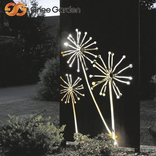 Corten Steel utomhus integritetsskärm med maskrosmönster