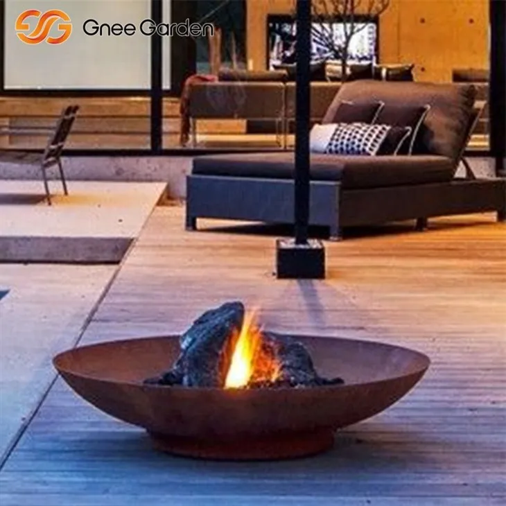 Corten Round Grill Fire Bowl Design