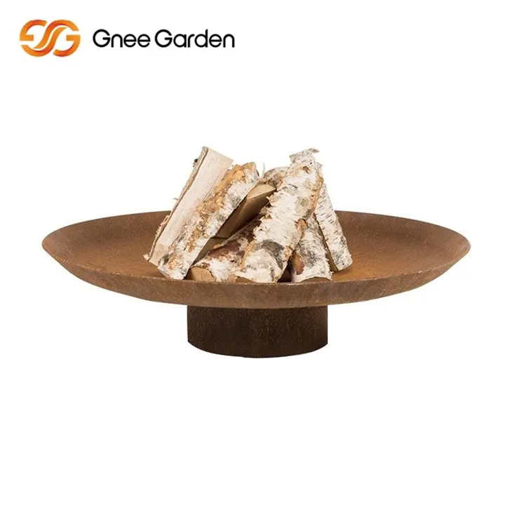 Corten Rustic Fire Pit Modern Style