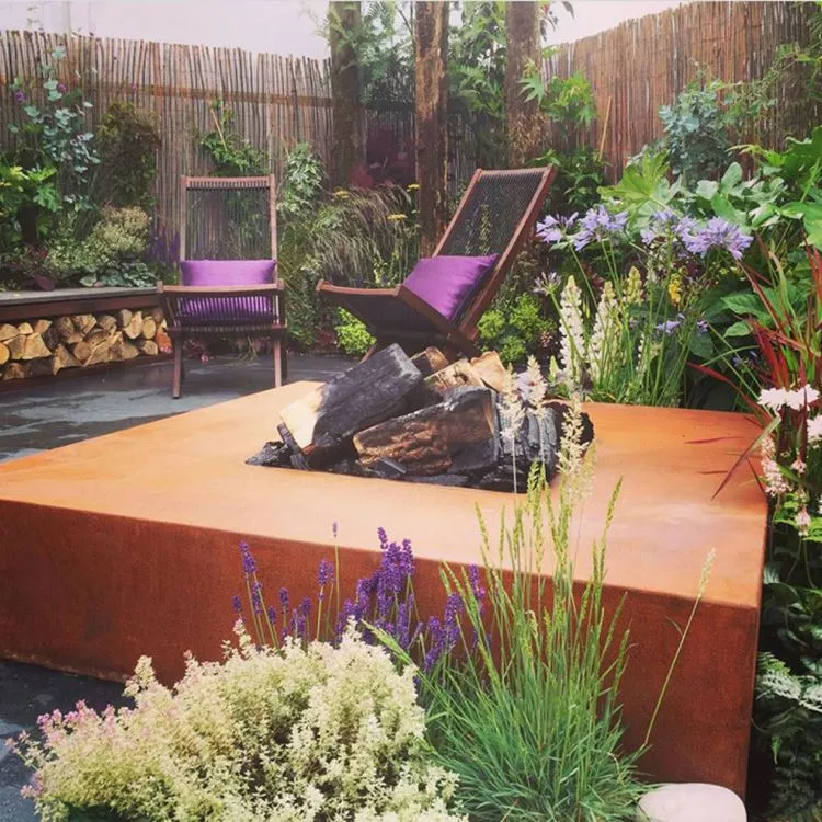 Corten stål eldskål