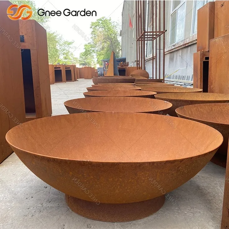 Corten Steel Fire Pit elegant estetik