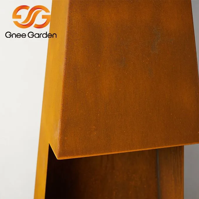 Corten Stål Öppen spis Vedeldning