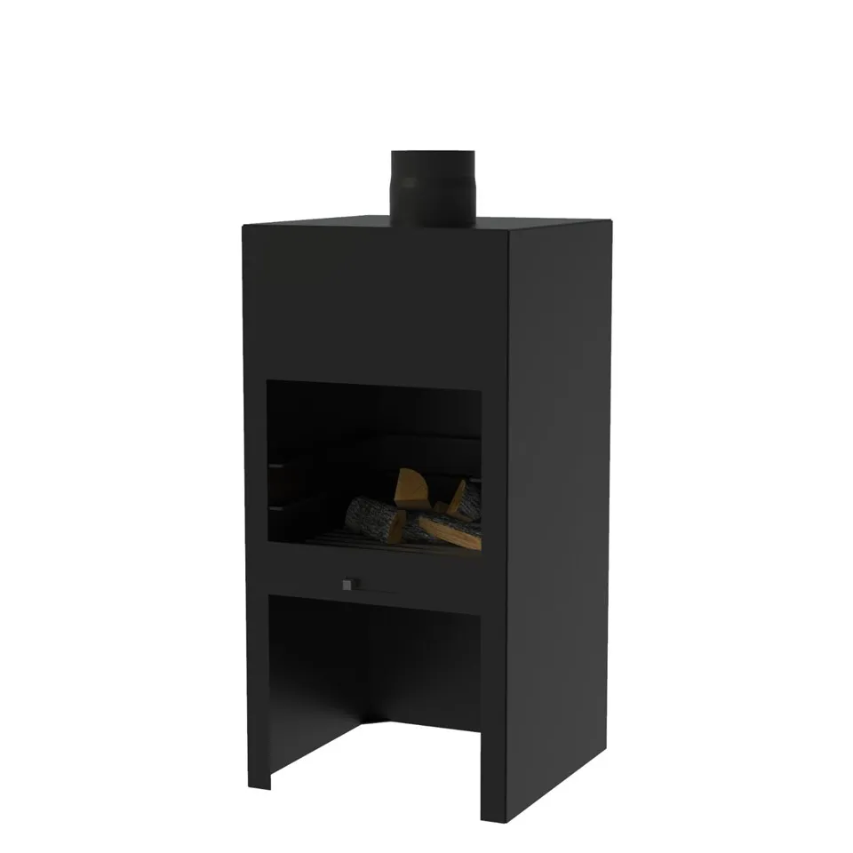 Corten Steel Garden Outdoor Wood Storage Fireplace