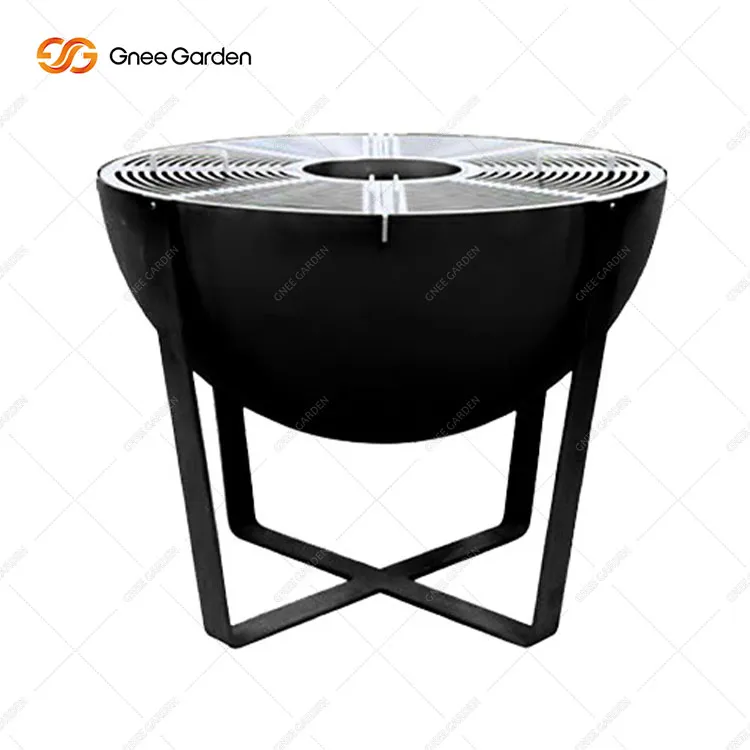 Corten Steel Large Semi-Sphere Vedeldad BBQ