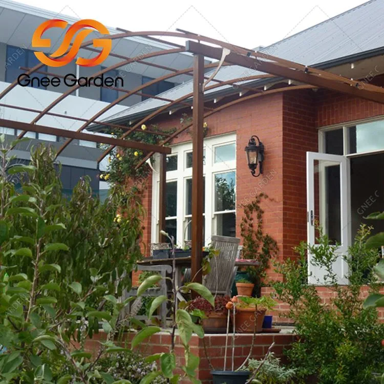 Corten Stål Metall Trädgård Lusthus