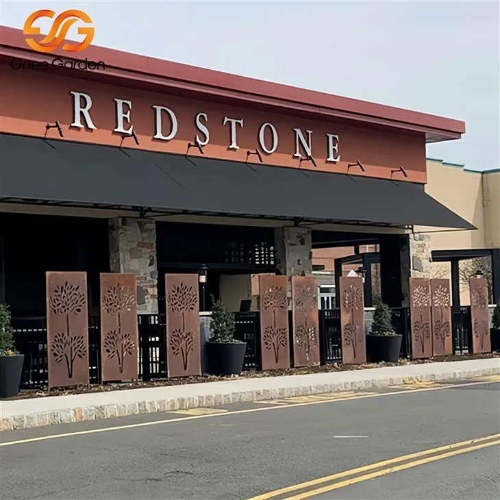 Garden Laser Cut Metal Corten-skärmar