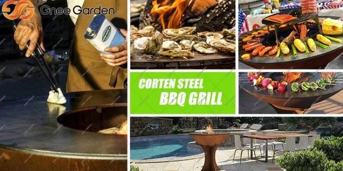 Corten steel charcoal bbq grill Corten steel charcoal bbq grill