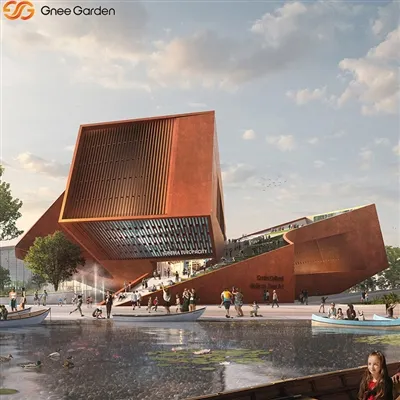 Corten beklädnadspaneler Alternativ för arkitektur