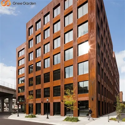 Växande användning av Corten-beklädnadspaneler i arkitektoniska byggnader