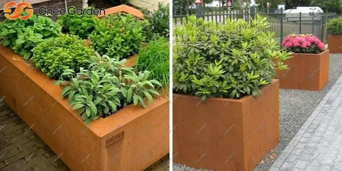 Corten modern outdoor planters Corten modern outdoor planters