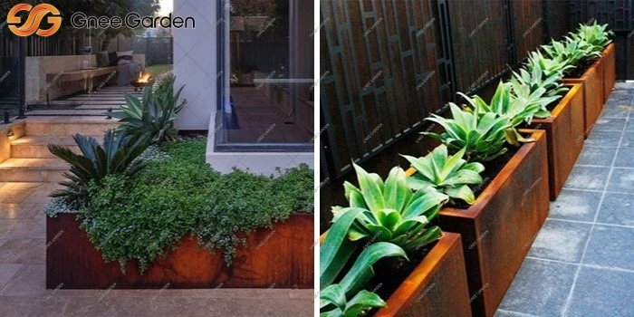 Corten modern outdoor planters Corten modern outdoor planters