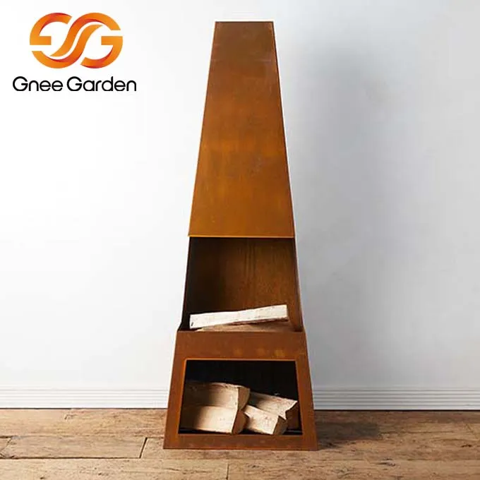 Utomhus Fristående Cortenstål Rostig spis