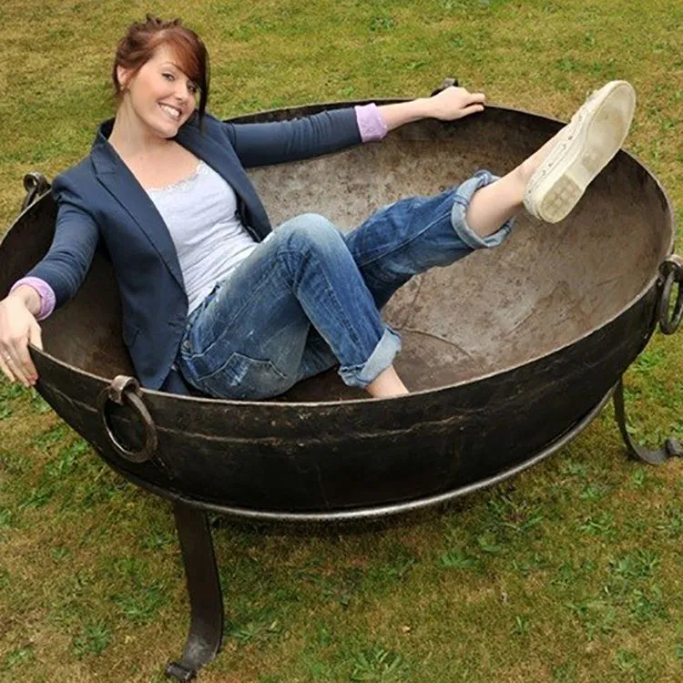 Rustik eldstad i metall