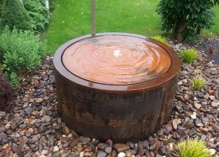 Rostig stålvattenfunktion