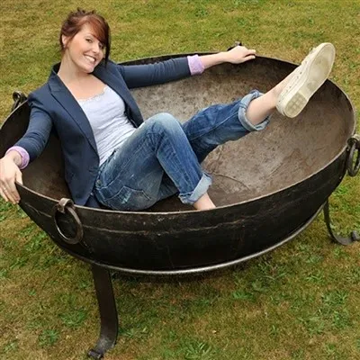 Rustik eldstad i metall